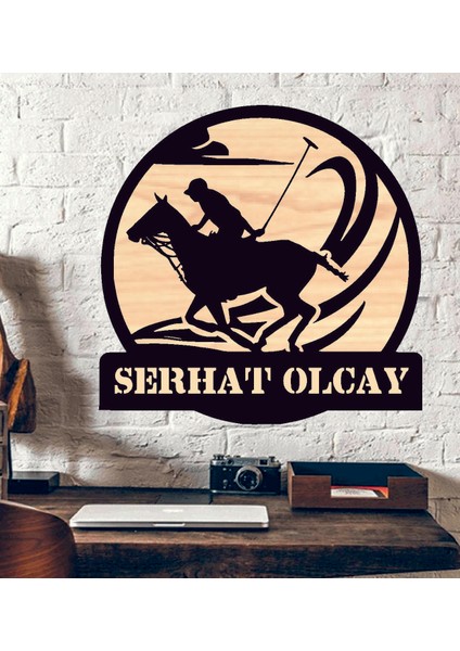 At Jokey Spor Temalı Ahşap Duvar Tablo