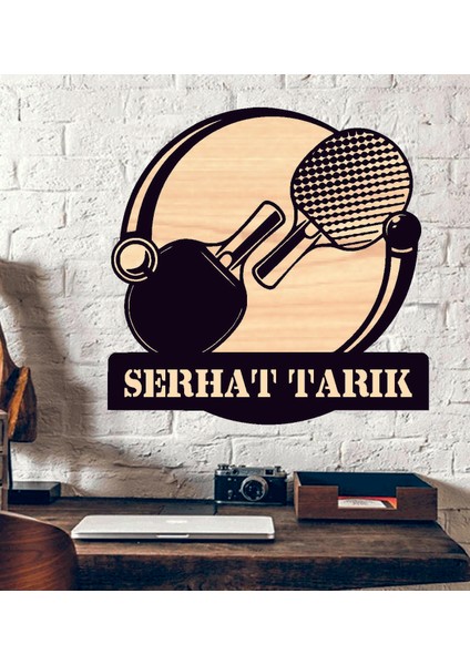 Tis Raket Temalı Ahşap Duvar Tablo