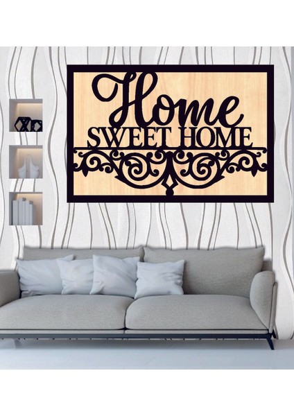 Home Sweet Home Ahşap Duvar Tablo 40X27