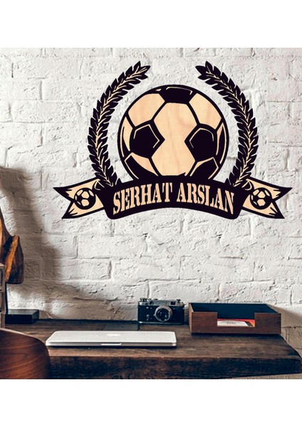 Kişiye Özel Futbol Lig Kupa Ödül Temalı Ahşap Duvar Tablo fiyatları