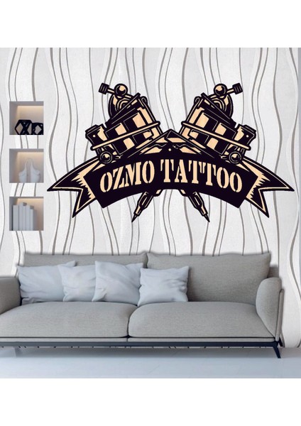 Kişiye Özel Dövmeci Tattoo Temalı Ahşap Duvar Tablo