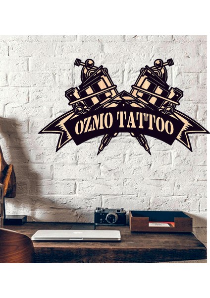 Kişiye Özel Dövmeci Tattoo Temalı Ahşap Duvar Tablo