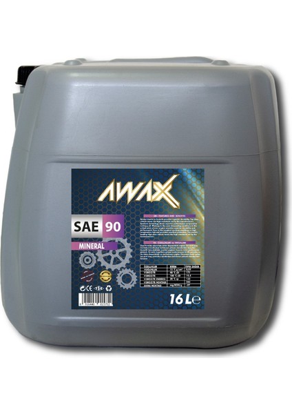 Sae/90 asansör ve dişli bakım yağı -16 Litre (Üretim Yılı: 2023)