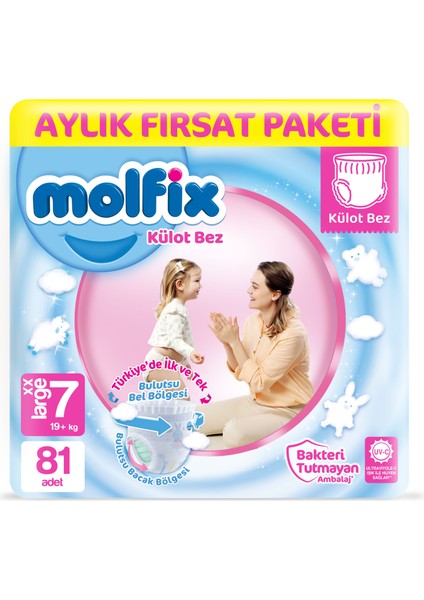 Külot Bez 7 Beden Xx Large Aylık Fırsat Paketi 81 Adet