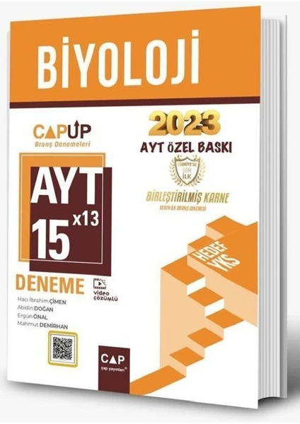 Çap Yayınları AYT Biyoloji 15 x 13 Up Deneme 2023 Özel Baskı