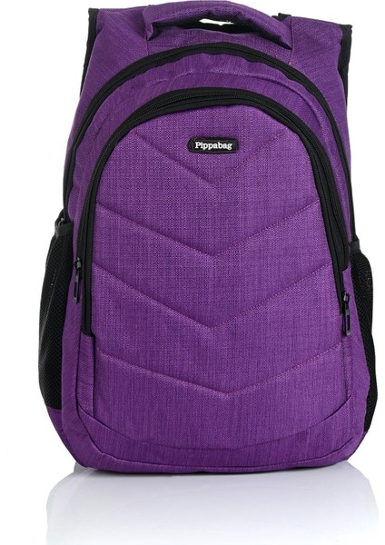 2040 Su Geçirmez Okul Sırt Çantası Mor