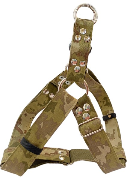 Köpek göğüs tasması orta ve büyük ırk kamuflaj destekli kumaş genişlik:3cm göğüs ölçüsü:55-95cm ayarlamalı dog harness GT4-7