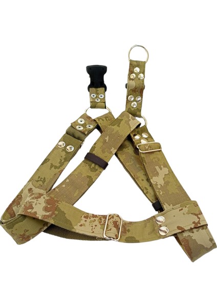 Köpek göğüs tasması orta ve büyük ırk kamuflaj destekli kumaş genişlik:3cm göğüs ölçüsü:55-95cm ayarlamalı dog harness GT4-7