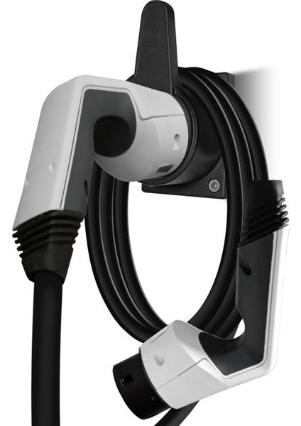 Type2 Ev Holder''black'' / Elektrikli Araç Tip2 Soket Uyumlu Kablo Toparlayıcı''siyah''