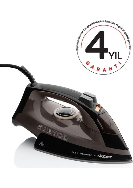 AR6030-K Steampro Plus 2400 W Buharlı Ütü Kahverengi