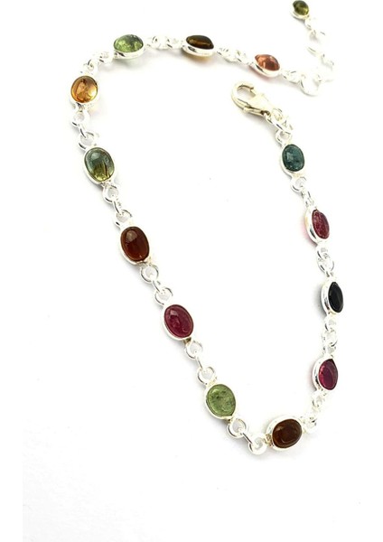 Turmalin Taşlı 925 Ayar Gümüş Bileklik fiyatları