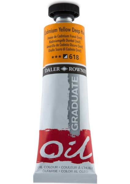 Graduate Yağlı Boya 38ML 618 Cadmium Yellow Deep Hue