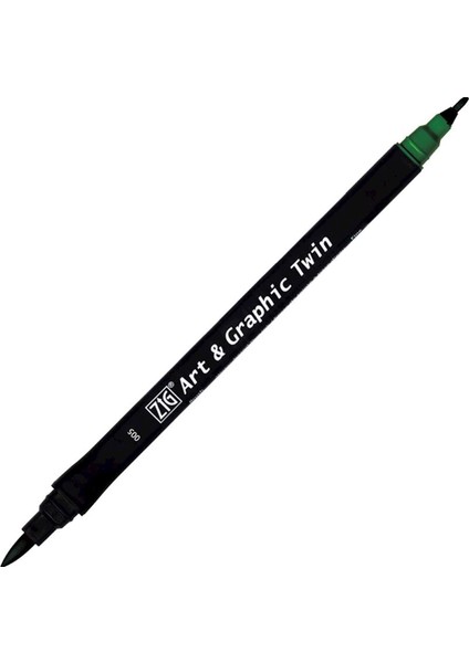 Art&graphic Twin Çift Uçlu Keçe Grafik Kalemi 5 Green