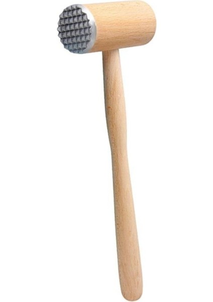 Metal Kenarlı %100 Doğal Ahşap Et Dövücü, 32 cm