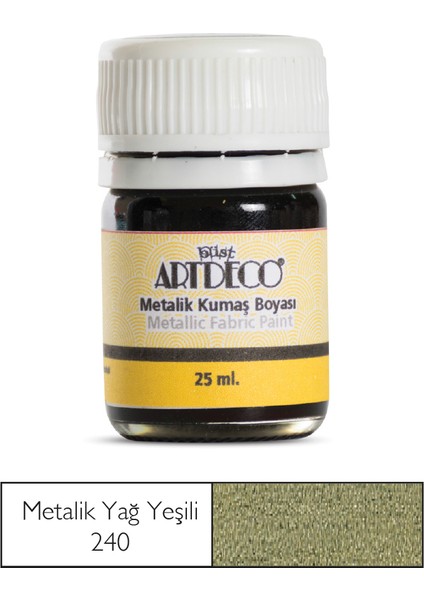 Metalik Kumaş Boyası 240 Yağ Yeşili 25 ml