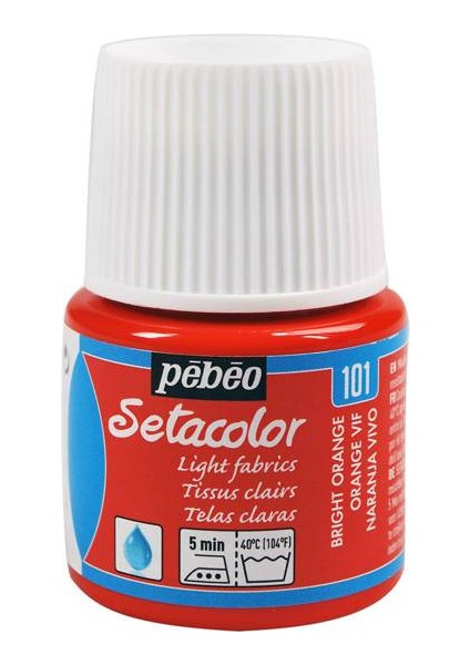 Light Fabric (Transparan) Kumaş Boyasi 101 Vivid Orange 45 ml