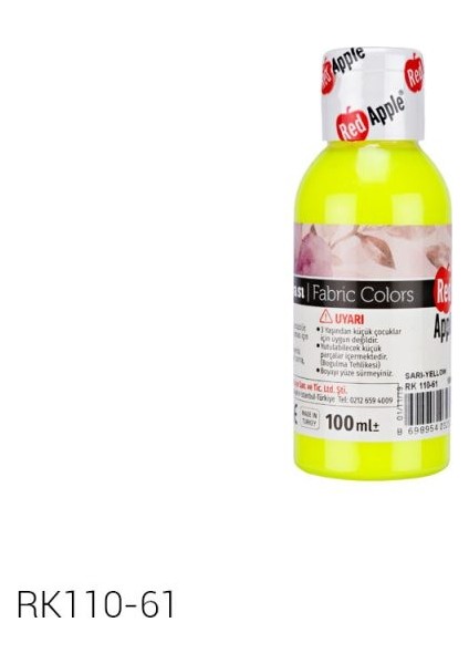 Kumaş Boyası 100 gr Neon Sarı