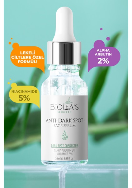 Lekeli Ciltler Için Aydınlatıcı Yüz Bakım Serumu Niacinamide 5% + Alpha Arbutin 2% 30 ml