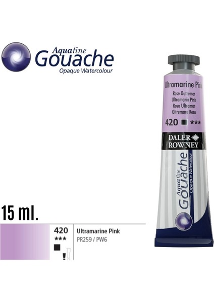 Aquafine Guaj Boya Tüp 15ML 420 Ultramarine Pink