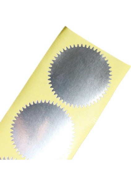 3D Kabartma Alüminyum Etiket 50 Adet 45MM Kendinden Yapışkanlı Gümüş