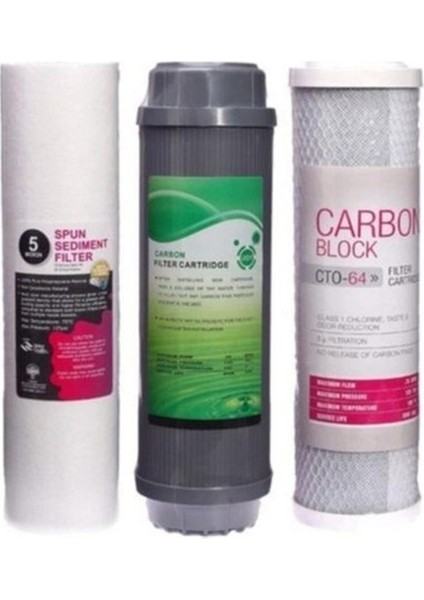 Filtreler Su Arıtma Cihazı Su Arıtma Cihazı Filtresi 3'Lü Set