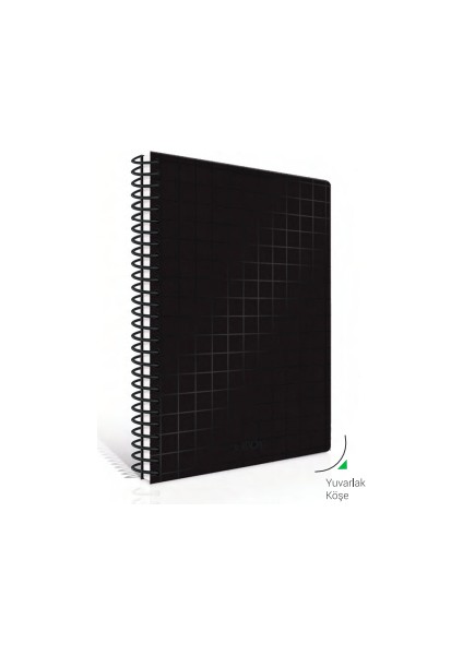 Nero Spiralli Sert Kapak Defter 17X24 Kareli 100 Yaprak 55215