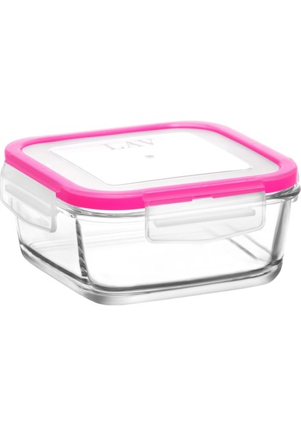 Cam Kilitli Saklama Kabı 720CC Pembe Kapak