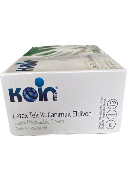 Lateks Pudralı Muayene Eldiven (L Beden) fiyatları