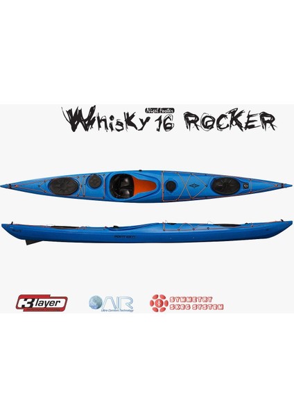 Whisky 16 Rocker Rudder & Skeg Kano-Mavi