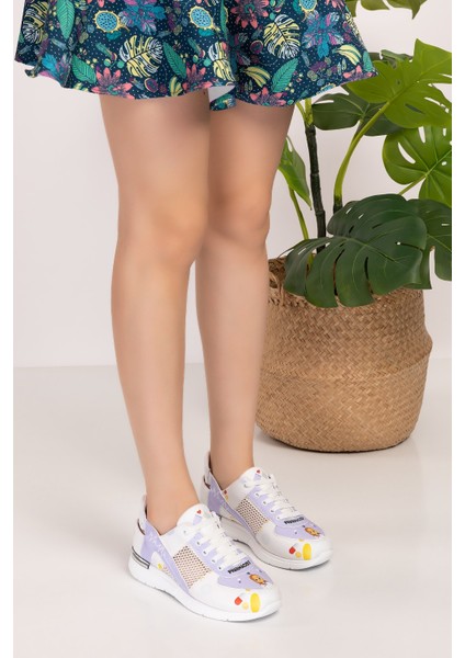 Eczane Desenli Fileli Ortopedik Spor Sandalet