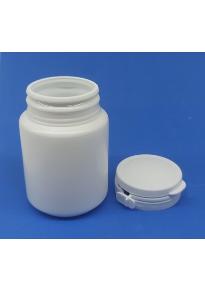 100 ml Yırtılır Kapak Sakız-Numune-Ilaç-Tarım-Ecza-Tablet-Hap-Kapsül Plastik Kutu Şişesi