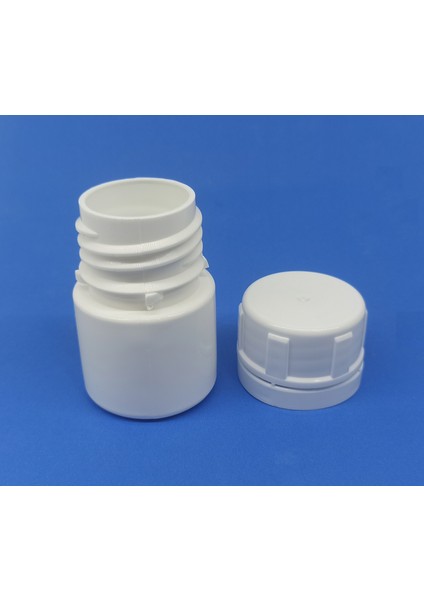 50 Adet 40 ml Kırılır Kapak Numune-Ilaç-Tarım-Ecza-Tablet-Hap-Kapsül Plastik Kutu Şişesi