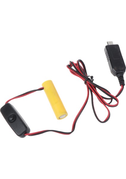 1.5V Aa Pil Eliminator USB C Güç Kaynağı 1xaa Pili Değiştirin Anahtar - Siyah (Yurt Dışından)