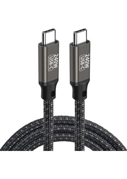 240W Type Type USB C 5A 48V Hızlı Şarj Şarj Cihazı Tel Kablosu 0.5m/1m/2m - Siyah (Yurt Dışından)