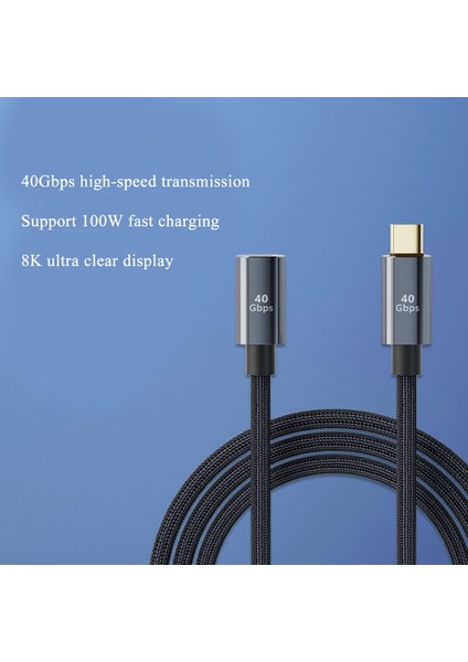 Usb-C Otg Adaptörü Pd 100W Type-C Erkek-Kadın Hızlı Şarj Dönüştürücü 40GBPS - Siyah (Yurt Dışından)