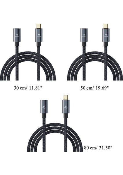 Usb-C Otg Adaptörü Pd 100W Type-C Erkek-Kadın Hızlı Şarj Dönüştürücü 40GBPS - Siyah (Yurt Dışından)