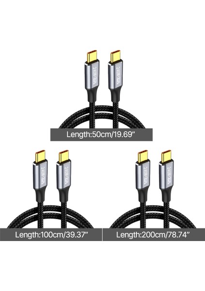 Qc3.0 Pd 240W USB C USB Type Kablosu Pd 240W Hızlı Şarj Kablosu - Siyah (Yurt Dışından)