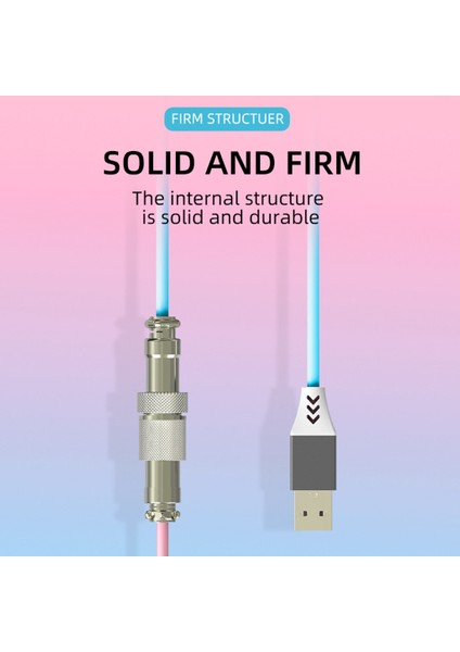Metal Konnektörlü USB Mekanik Klavye Kablosu Özel Sarmal Tip -C - - Beyaz (Yurt Dışından) indirimleri