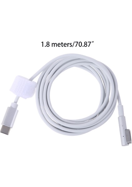 USB C Type Dişi Magsafe Kablo Adaptörü 85W Pd Bilgisayar Kablosu - Beyaz (Yurt Dışından)
