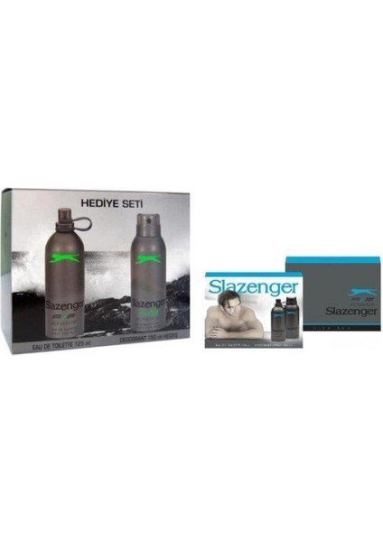 Parfüm Yeşil 125 ml + Deodorant Yeşil 150 ml Slazenger Parfüm Mavi 125 ml + Deodorant Mavi 150 ml