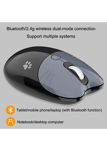 Çift Modlu 2.4g Kablosuz Fare Bluetooth (Yurt Dışından)