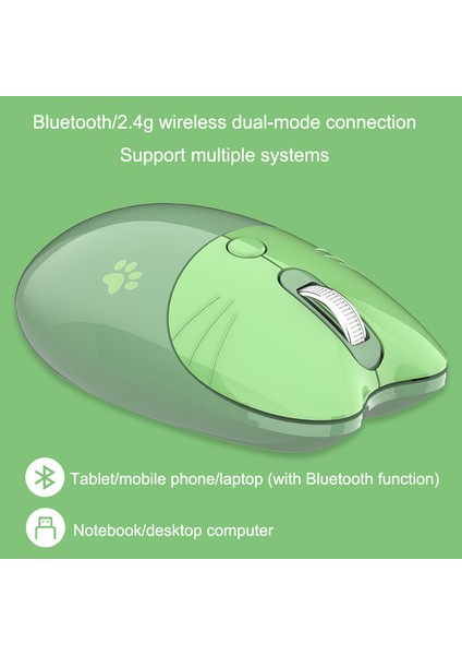 Çift Modlu 2.4g Kablosuz Fare Bluetooth (Yurt Dışından)