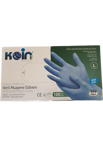 Pudrasız Nitril Eldiven (L Beden)