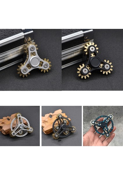 Zhkj Shop 4 Dişli Bağlantı Fidget Spinner Dekompresyon Oyuncak - Yeşil (Yurt Dışından)