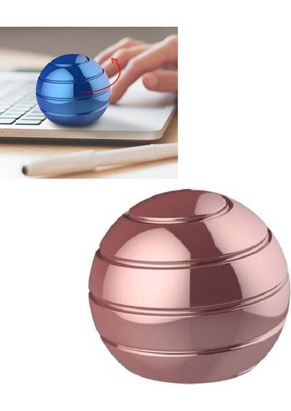 55MM Tamamen Sökülmüş Dönen Masa Balosu Jiroskop Oyuncak - Pembe Altın (Yurt Dışından)