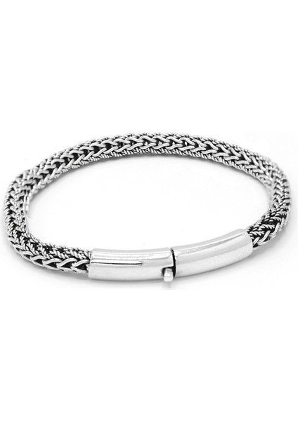 925 Ayar Gümüş Erkek Oksitli Bileklik 201021836