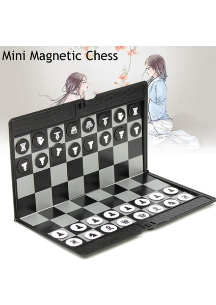 Mini Manyetik Cüzdan Katlanır Satranç Seti (Yurt Dışından)