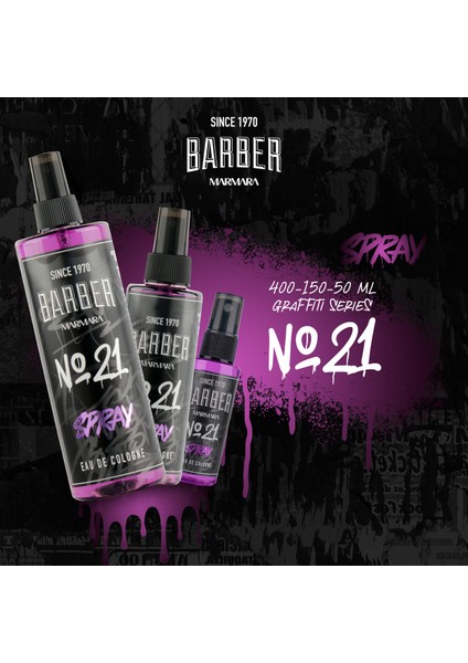 Barber Marmara No.21 EDC Sprey Kolonya 400 ml