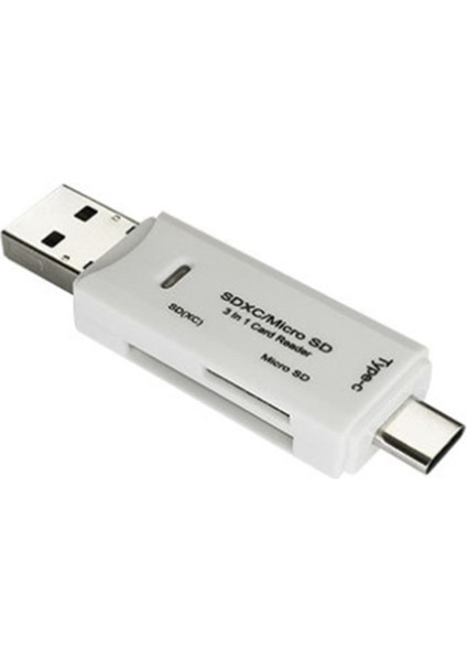 To Otg Type-C Kart Okuyucu USB 3.0 A Micro Combo To Tf Sd (Yurt Dışından)