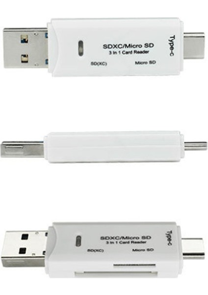 To Otg Type-C Kart Okuyucu USB 3.0 A Micro Combo To Tf Sd (Yurt Dışından)